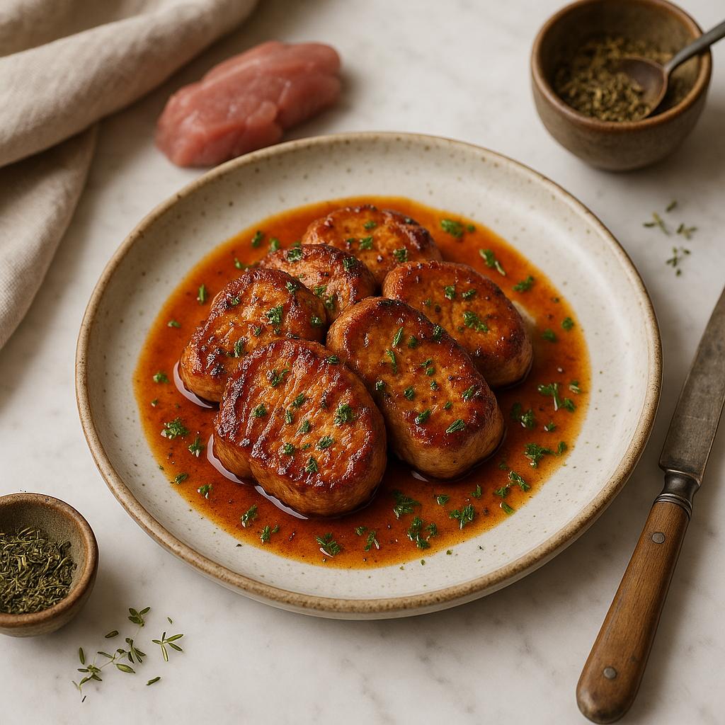 varkensvlees uit de pan met tijm en paprikapoeder